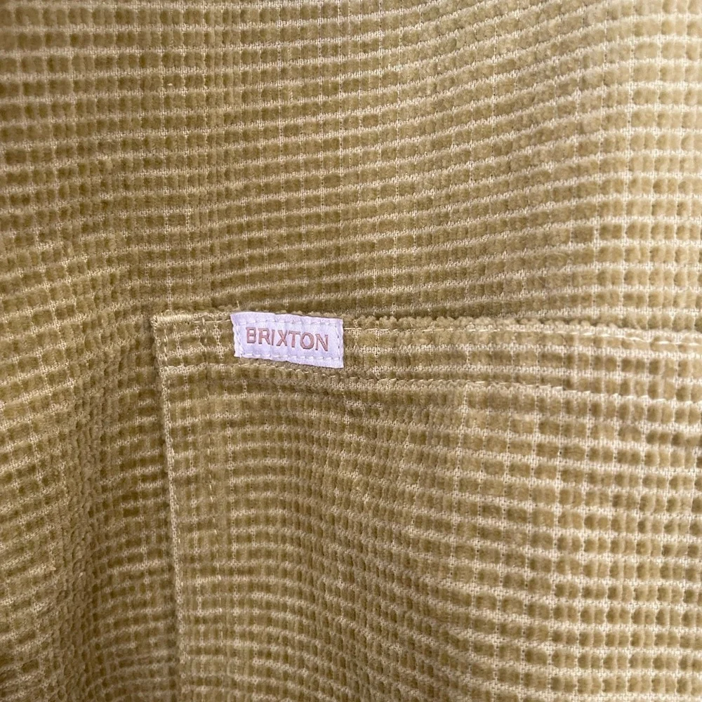 Brixton Olive Green Corduroy Shirt - Picture 7 of 11